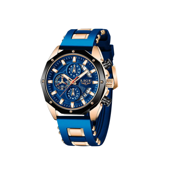LIGE Men's Luxury Sport Watch | Chronograph, Waterproof, Quartz