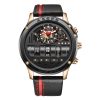 AKOPN sports watch with Rose Black dial and creative calendar display.