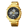 SKMEI 1673 men's stainless steel dual display sports watch with silver finish.